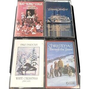 Lot 4 Christmas Cassettes White Christmas, Christmas Through the Years, & More